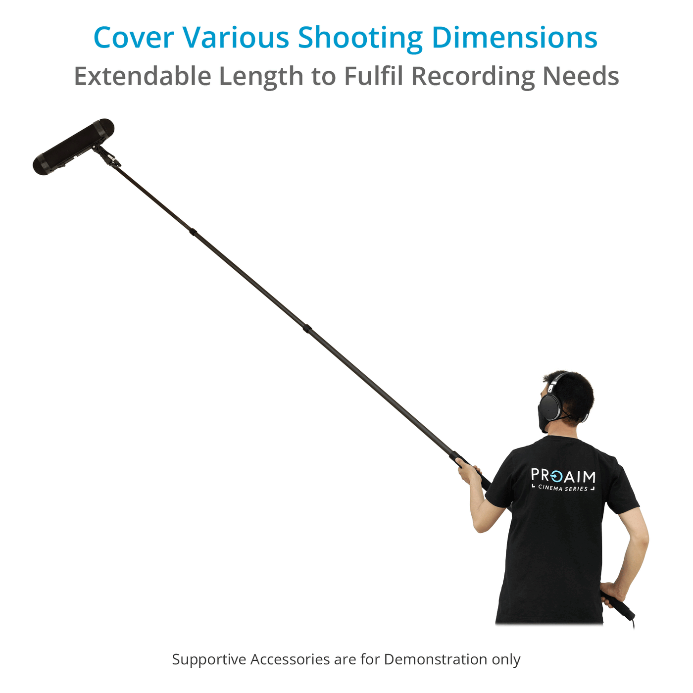 Proaim 12ft Carbon Fiber Boom Pole with 40cm R | Proaim USA