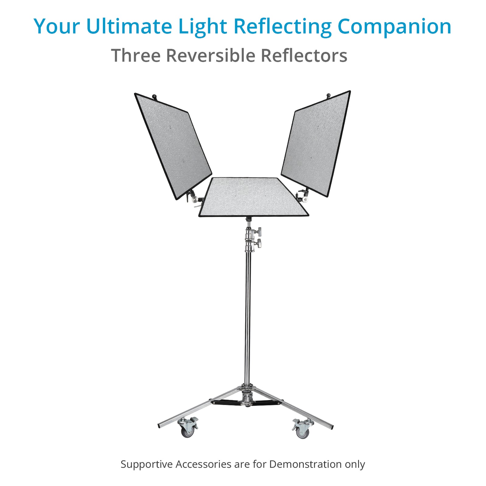 Proaim Cube Trio-Reflector w Reversible Silver/White Panels for Photography