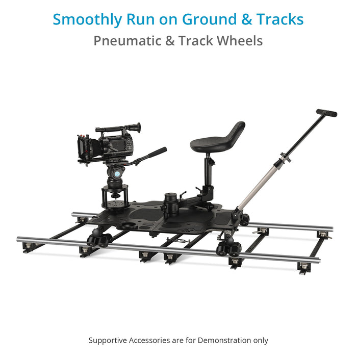 Proaim Foldable Floor/Track Video Camera Platform Dolly for Filmmakers | Payload: 250kg/550lb