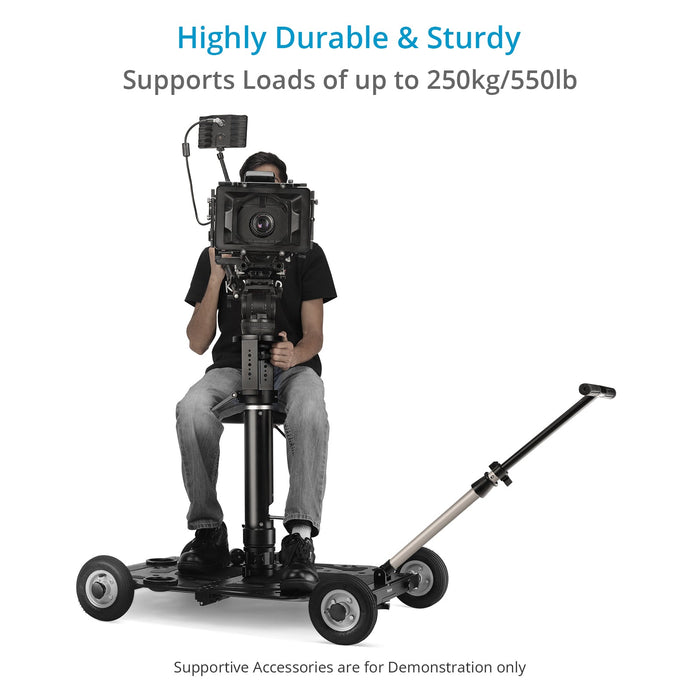 Proaim Foldable Floor/Track Video Camera Platform Dolly for Filmmakers | Payload: 250kg/550lb