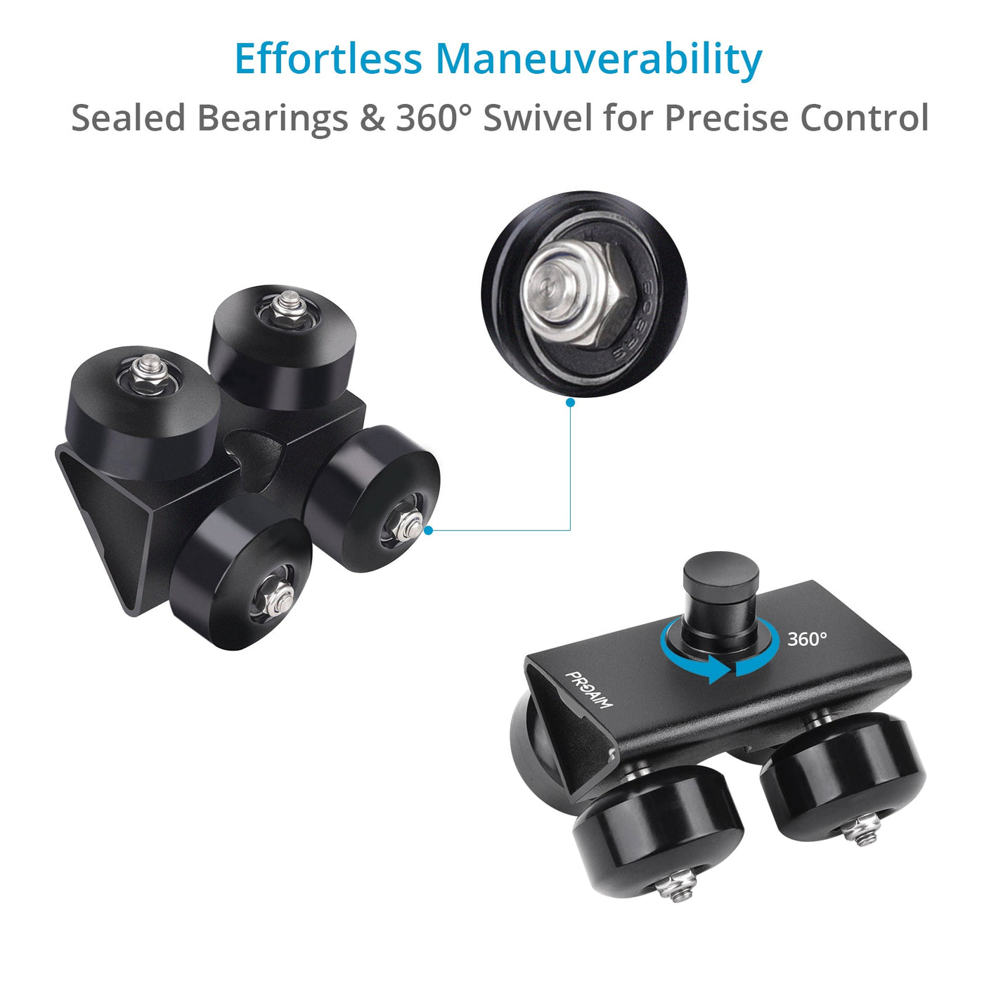 Proaim Track Wheel Set for Portable Heavy-Duty | Proaim USA