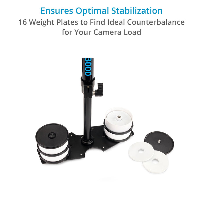 Flycam 3000 Handheld Camera Stabilizer with Body Pod & Arm Brace