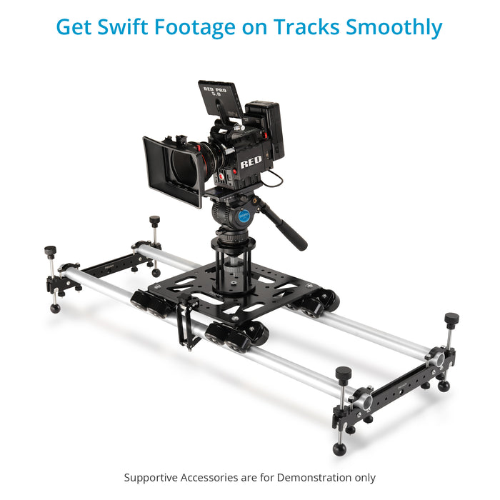Walimex Pro Slider Video 100 Cm – Rotaia Per Fotocamera Con Gambe Regolabili E Borsa Da Trasporto