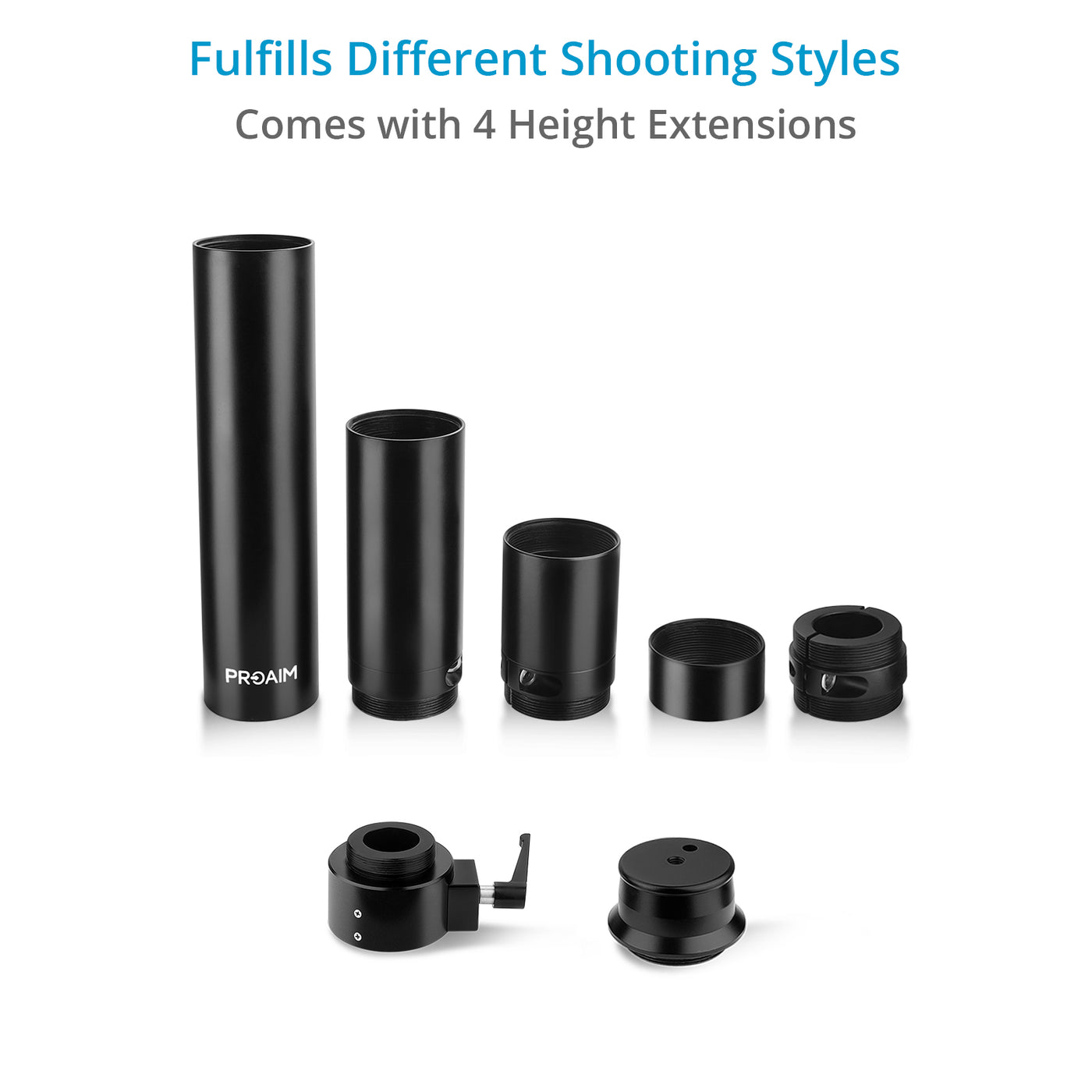 Proaim Flexino Bazooka Set for Video Film Camera Dolly | Euro/Elemac M