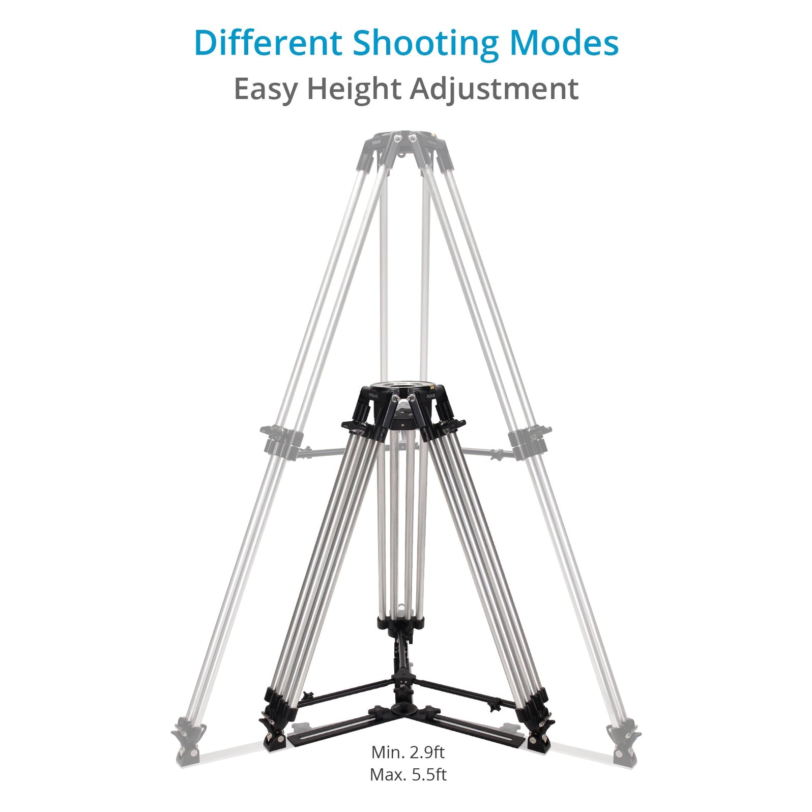 Proaim Mitchell Heavyduty Camera Tripod Stand w Spreader