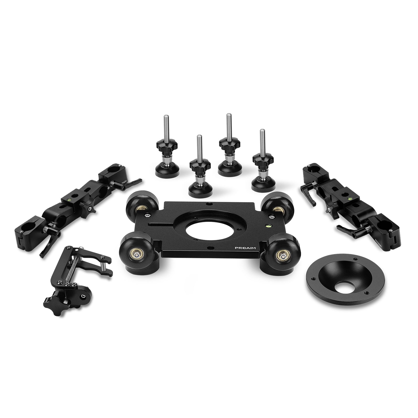Chariot De Travelling Polaris PROAIM - Portable, Charge 200 Kg - Compatible Rails 3,8 à 5 Cm Et Rotules 75/100 Mm - Pour Tournage Vidéo Cinéma - 2