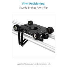 Chariot Portable Pour Caméra Polaris DL-PLRS-01 - Charge 200 Kg, Compatible Rails 3,8 à 5 Cm, Adaptateurs 75/100 Mm