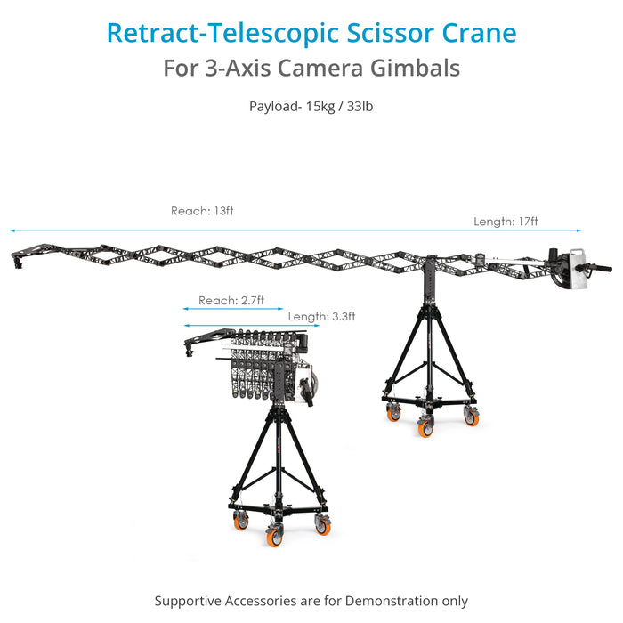Proaim Powermatic Scissor Pro 17ft Telescopic Camera Jib Crane w New Remote Controller (Dampening & Speed Control)