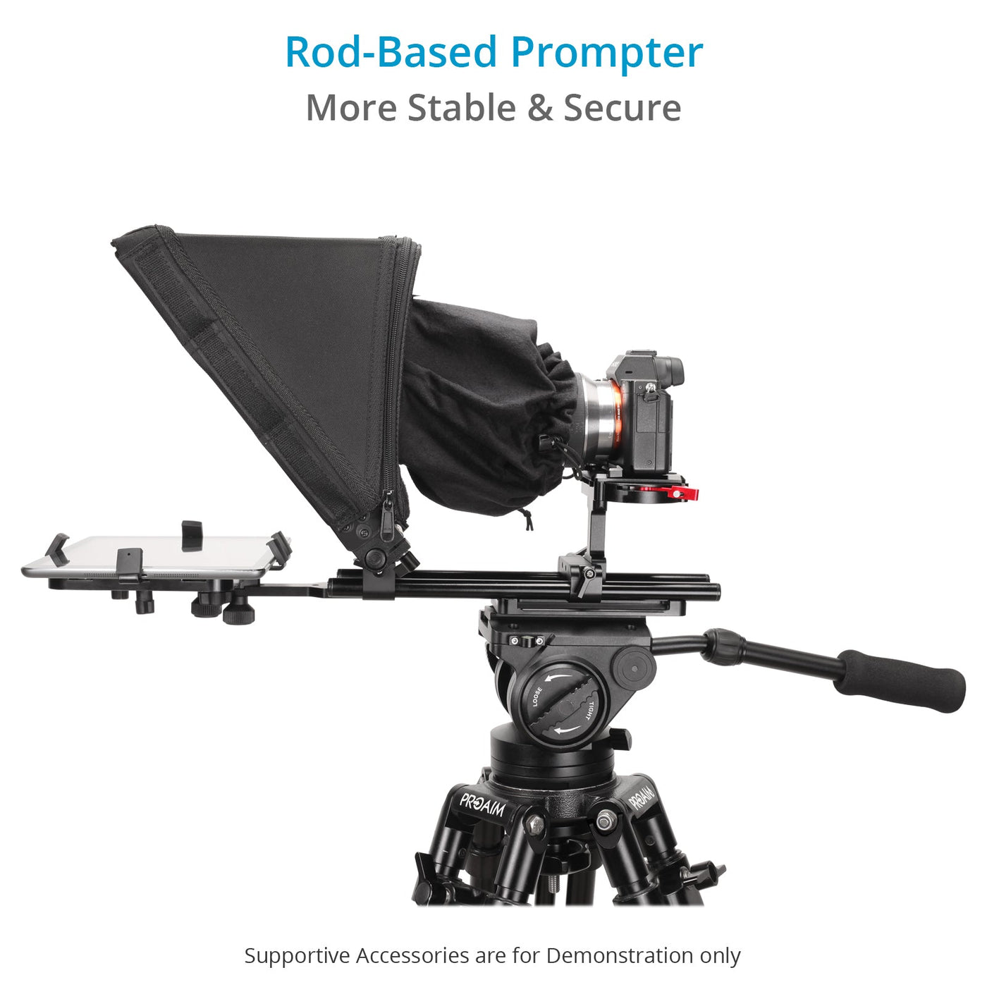 Kit Téléprompteur Universel PROAIM P-TP300 – Pour Tablette, Smartphone, Appareil Photo Reflex – Fabriqué En Belgique