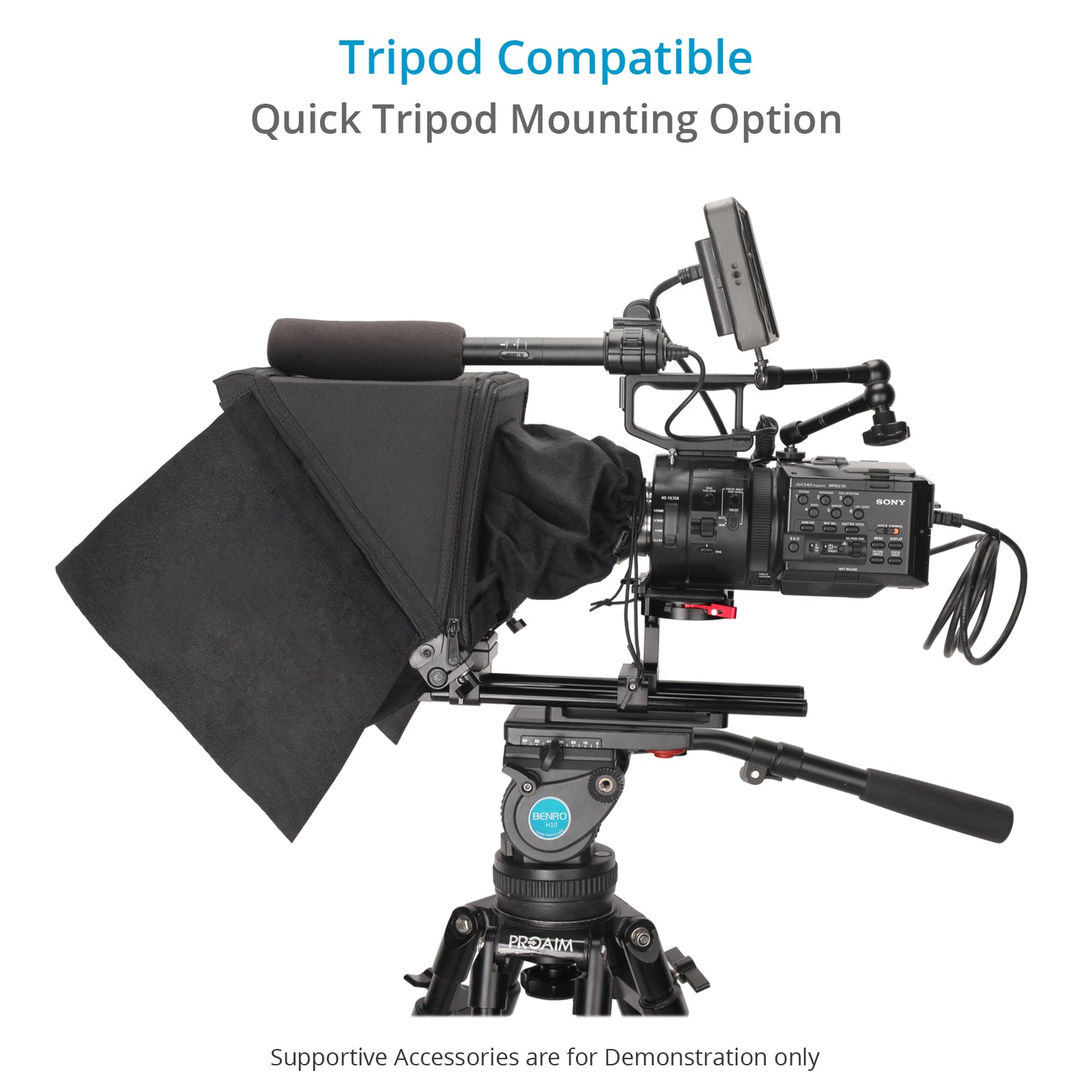 Proaim Universal Ultra Large iPad Teleprompter Kit for DSLR Video Came