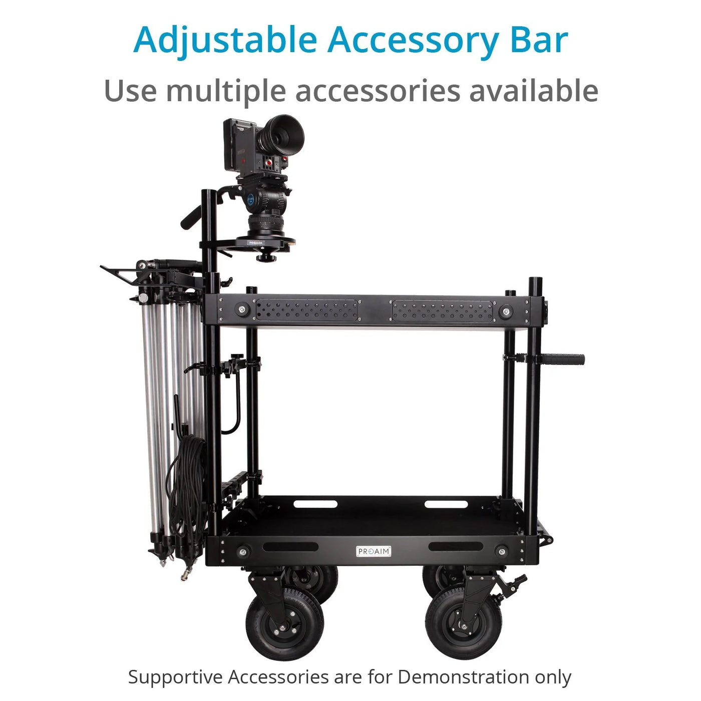 PROAIM Victor V1.1 Kamerawagen 36 Zoll - 200kg Tragkraft Höhenverstellbar